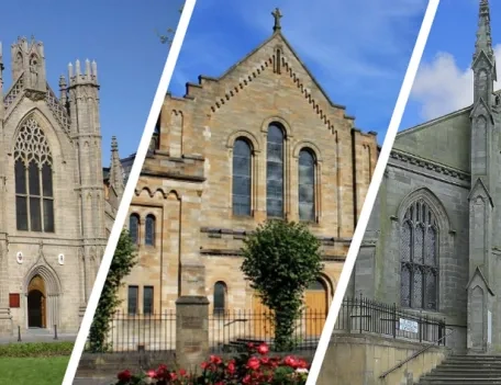 Images of all churches where #RedWednesday Mass will be held in Scotland
